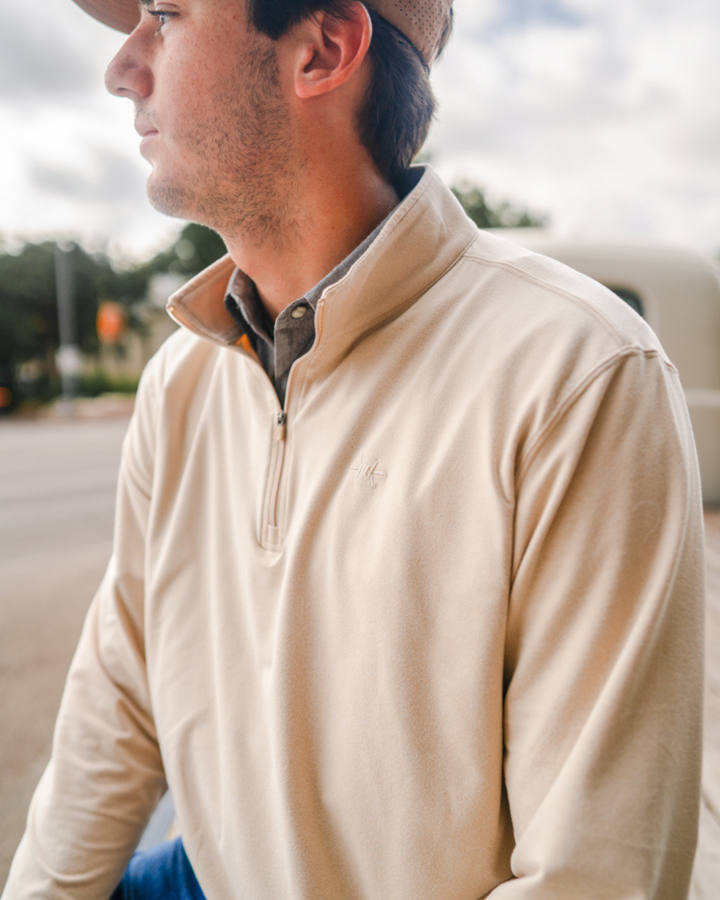 Performance Hybrid Quarter Zip - Sandstone