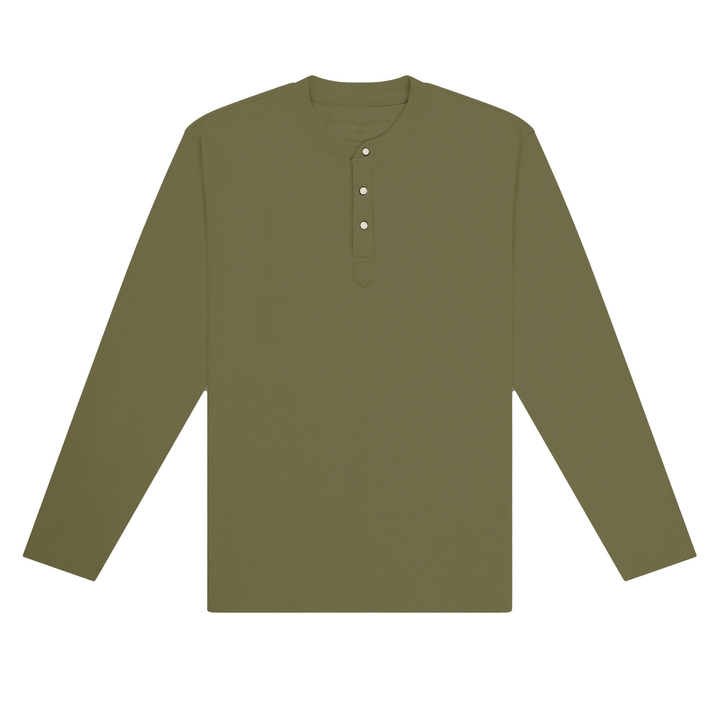 Standard Waffle Henley - Guadalupe Green