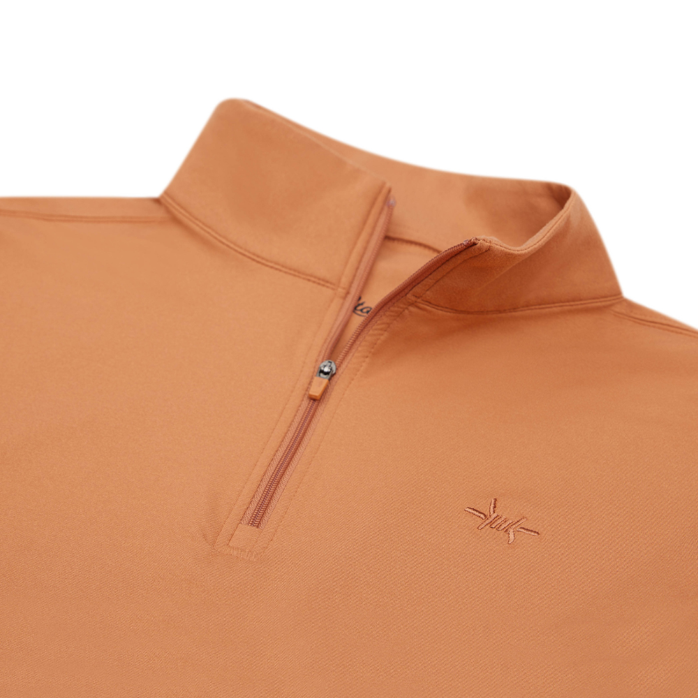 Performance Hybrid Quarter Zip - Burnt Orange – Texas Standard Performance Hybrid Quarter Zip - Burnt Orange – Texas Standard