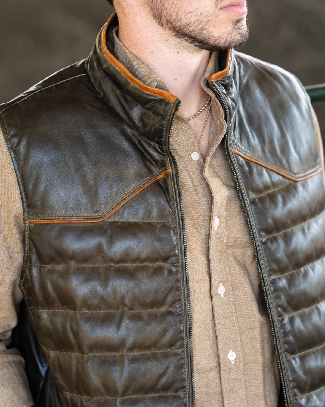 Maverick Leather Vest - Guadalupe