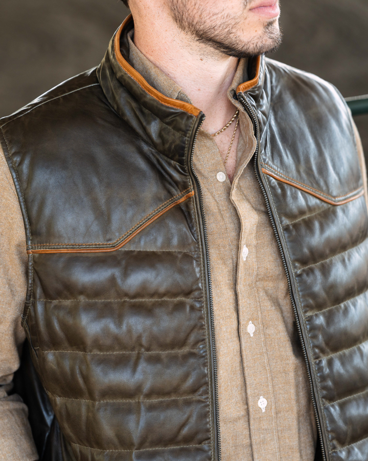 Maverick Leather Vest - Guadalupe