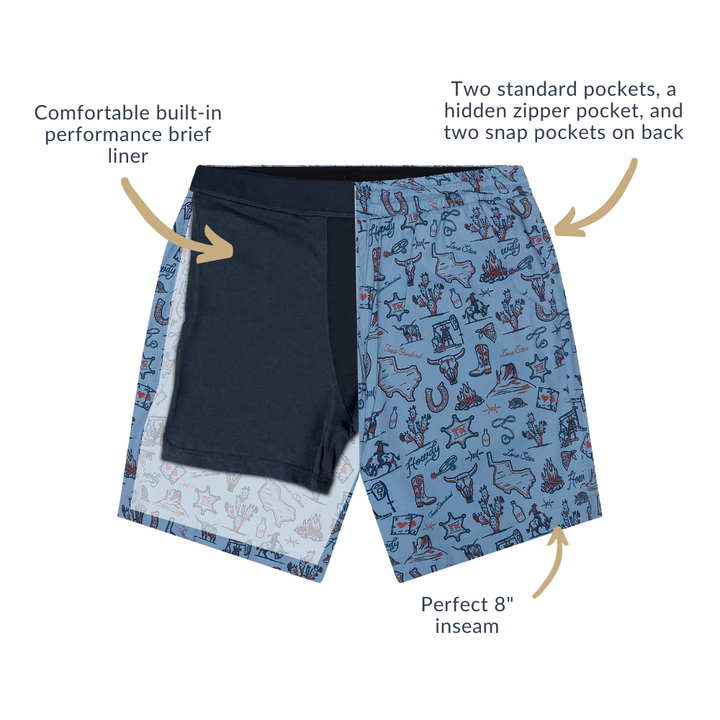 Waterloo Swim Shorts - Outlaw 8" Inseam