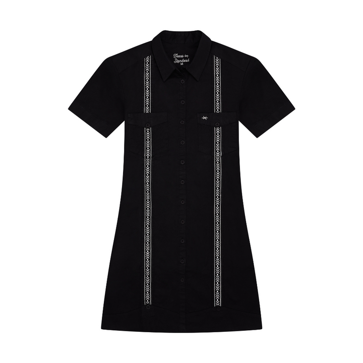 Tejas Guayabera Dress - Diablo Plata