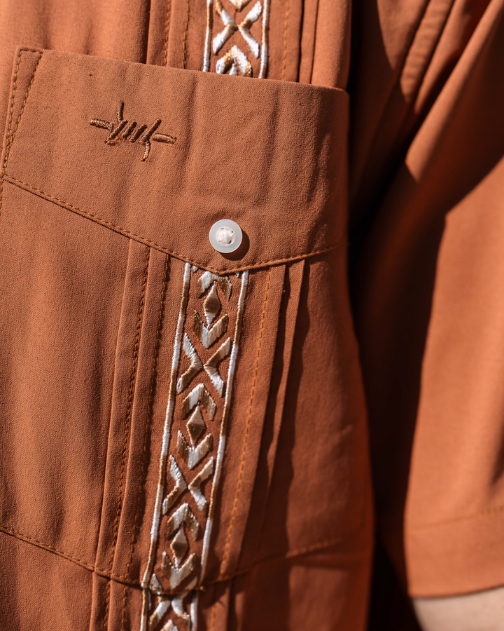 Guayabera Libre - Cobre Cuero