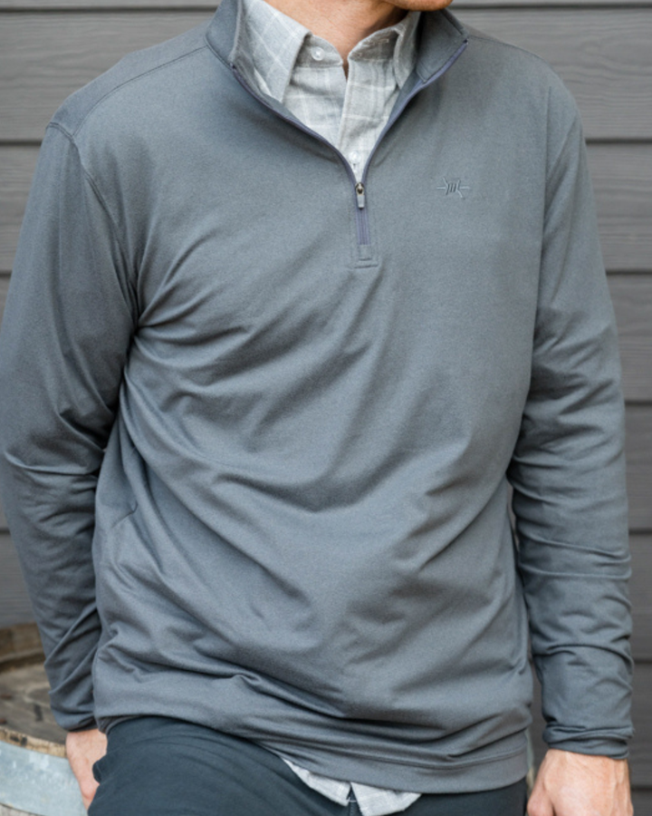 Performance Hybrid Quarter Zip - Gunpowder Gray