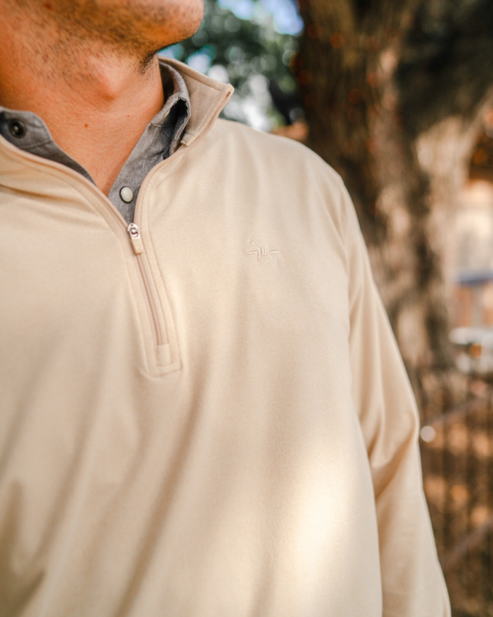 Performance Hybrid Quarter Zip - Sandstone