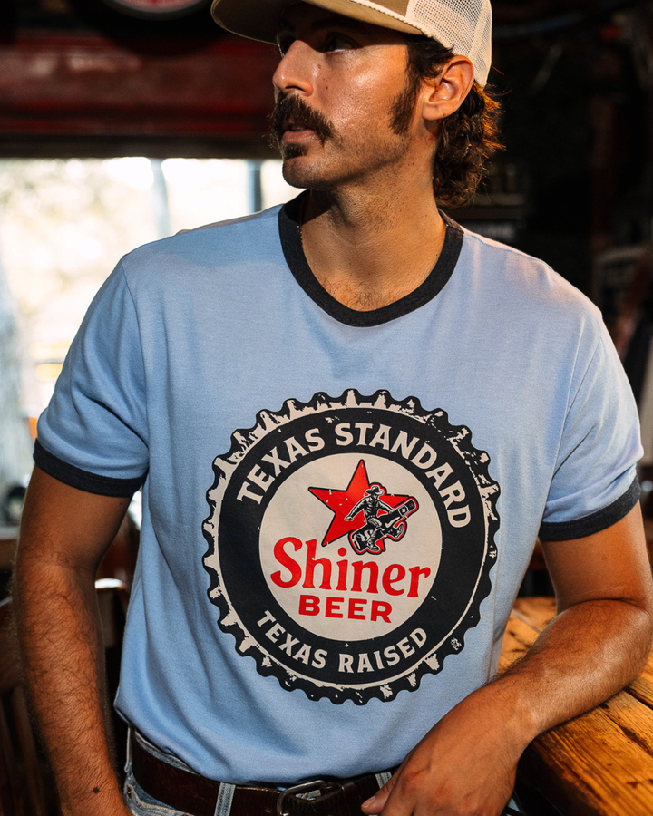 Heritage Printed Ringer Tee - Shiner Bottle Cap