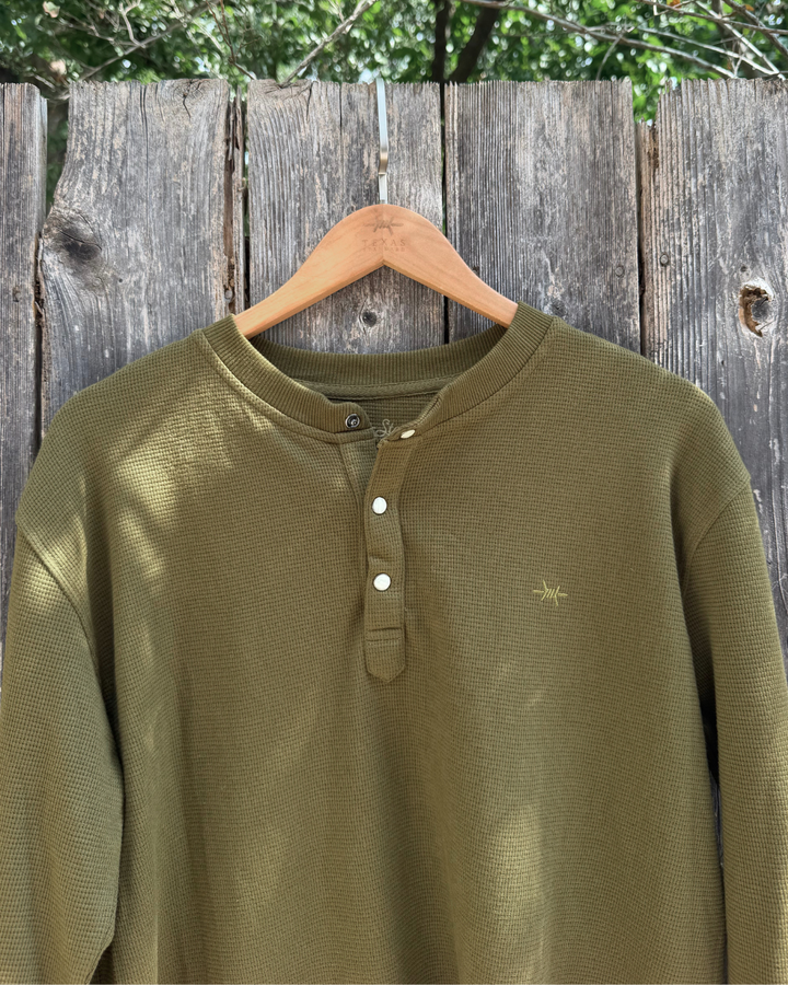 Standard Waffle Henley - Guadalupe Green