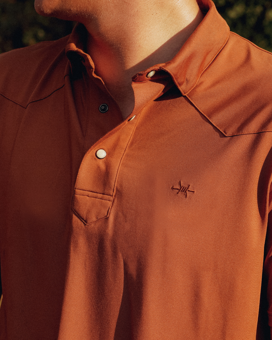Western Traditions Polo - Burnt Orange