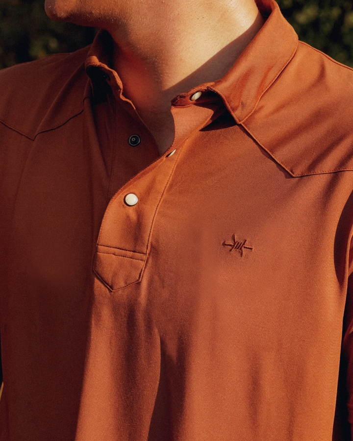 Western Traditions Polo - Burnt Orange