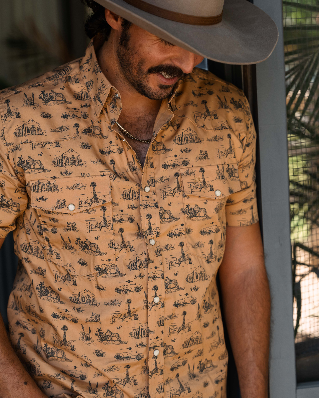 Texas Standard Signature Pearl Snap - West Texas Toile - L - West Texas Toile - Men's Short Sleeve Shirts
