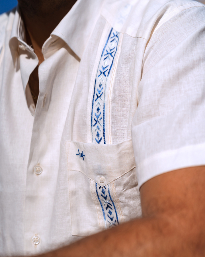 Tejas Guayabera - Ivory Cielo