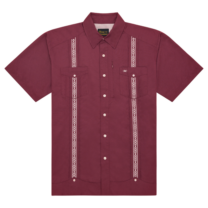 Guayabera Libre - Solid Maroon