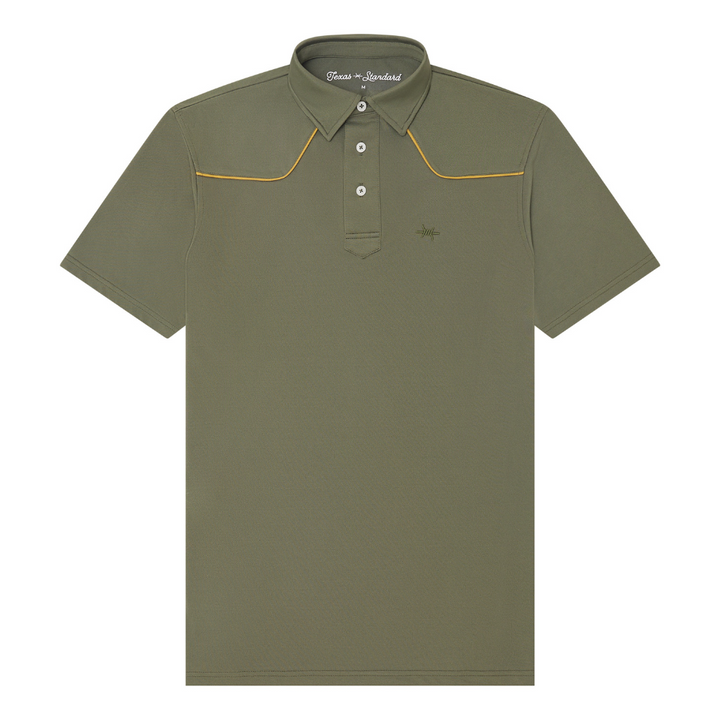 Lariat Western Polo - Agave Green