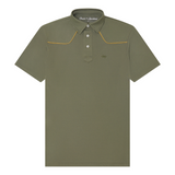 Lariat Western Polo - Agave Green