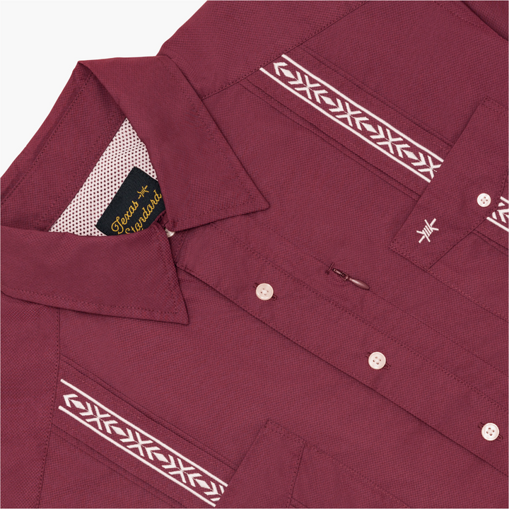 Guayabera Libre - Solid Maroon