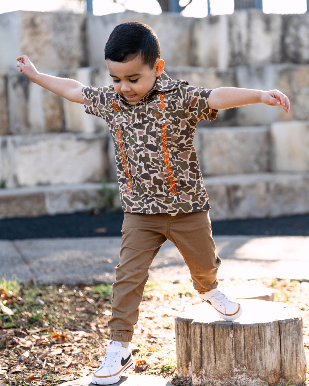 Guayabera Libre Kids - Tejas Camo