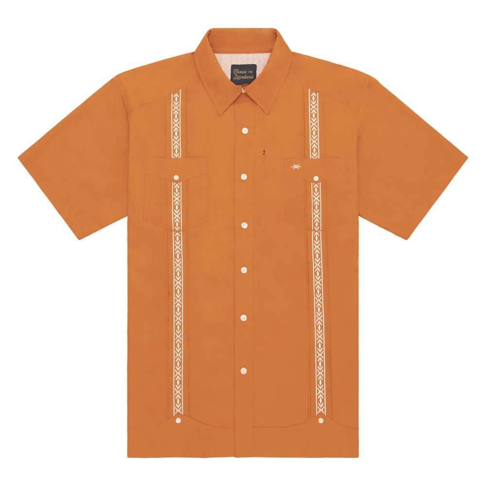 Guayabera Libre - Solid Burnt Orange
