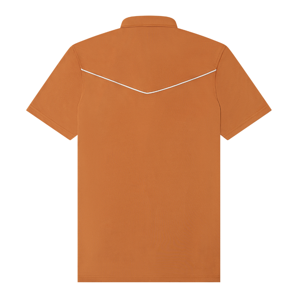 Lariat Western Polo - Burnt Orange