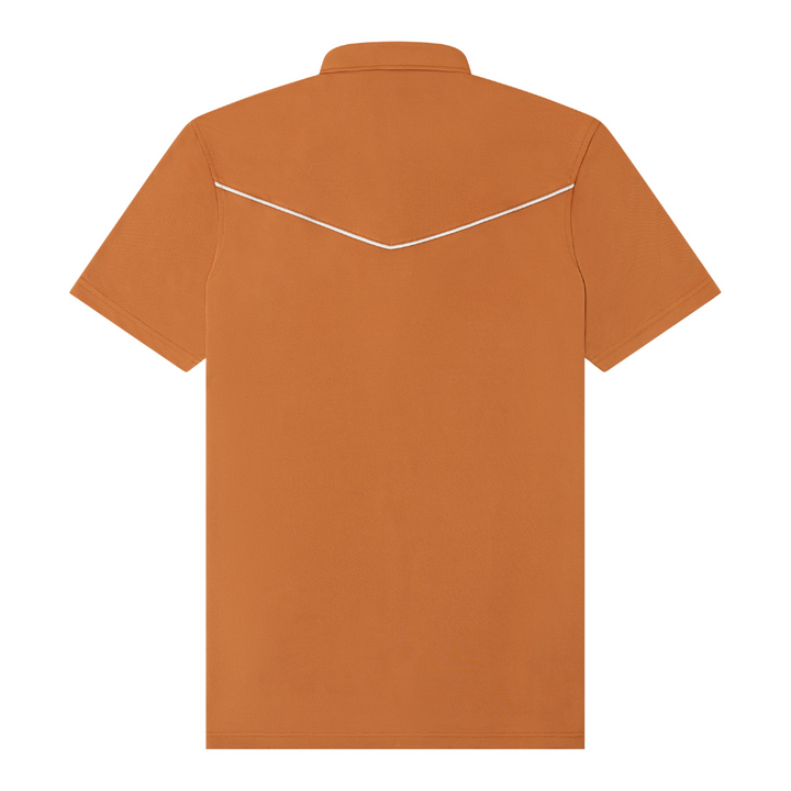 Lariat Western Polo - Burnt Orange