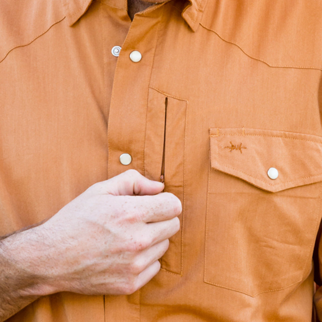 Western Field Shirt - Short Sleeve - Burnt Orange