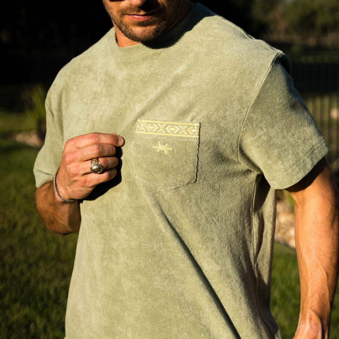 Terlingua Terry Cloth Tee - Agave Green