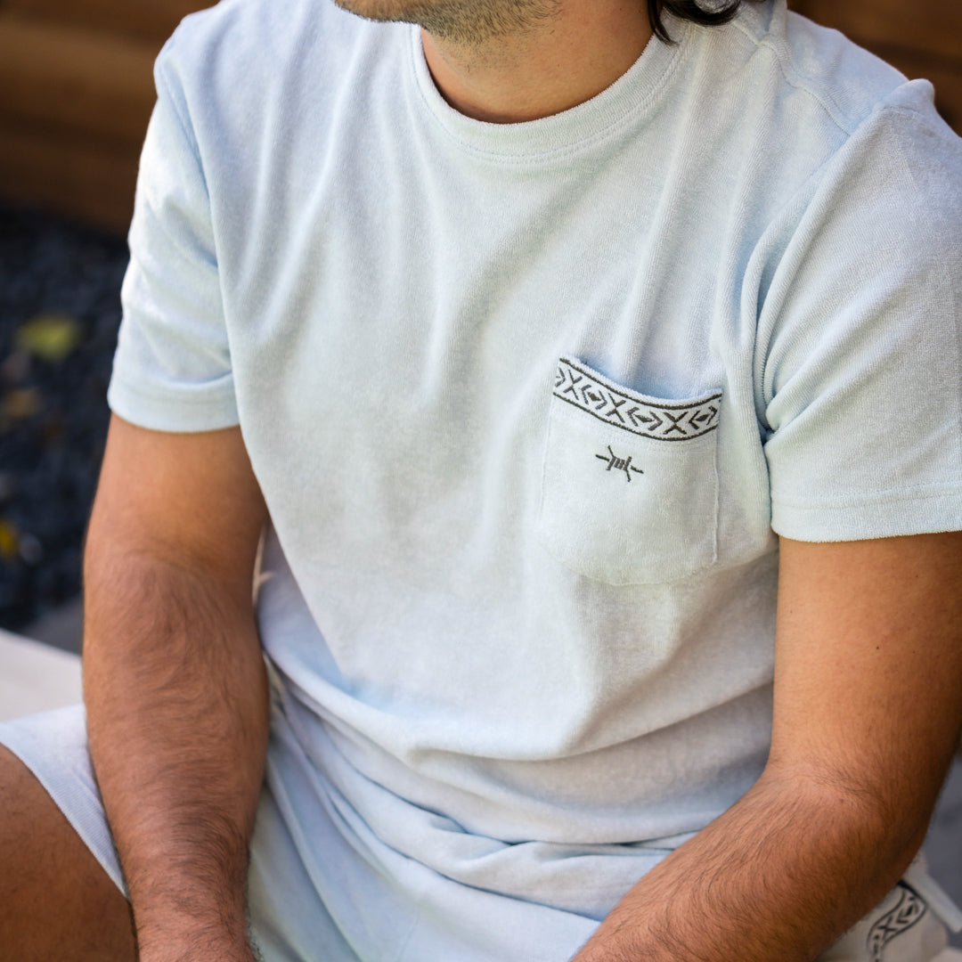 Terlingua Terry Cloth Tee - Mineral Blue