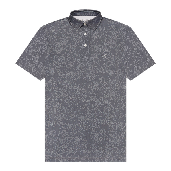 Traditions Polo - Big Bend Topo Gunpowder Gray – Texas Standard Traditions Polo - Big Bend Topo Gunpowder Gray – Texas Standard