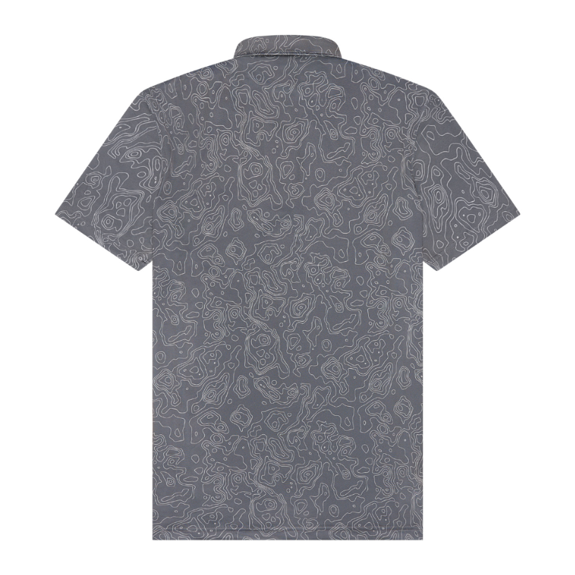 Traditions Polo - Big Bend Topo Gunpowder Gray – Texas Standard Traditions Polo - Big Bend Topo Gunpowder Gray – Texas Standard
