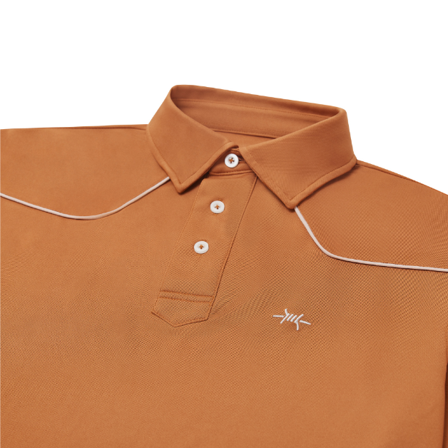 Lariat Western Polo - Burnt Orange