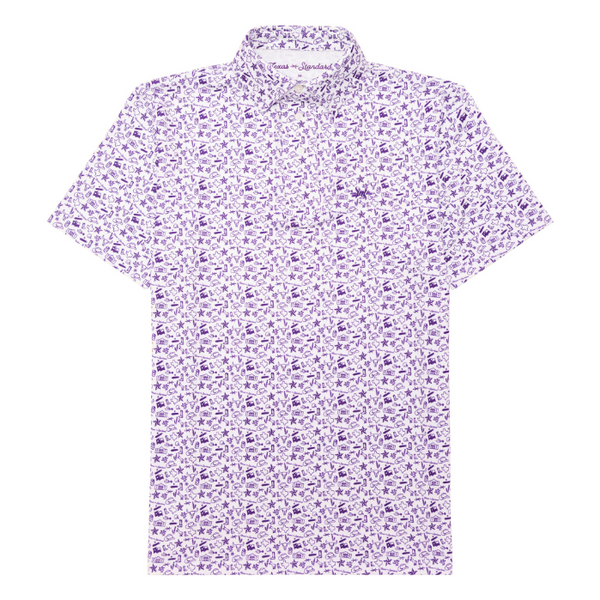 Traditions Polo - Texas Icons Purple – Texas Standard