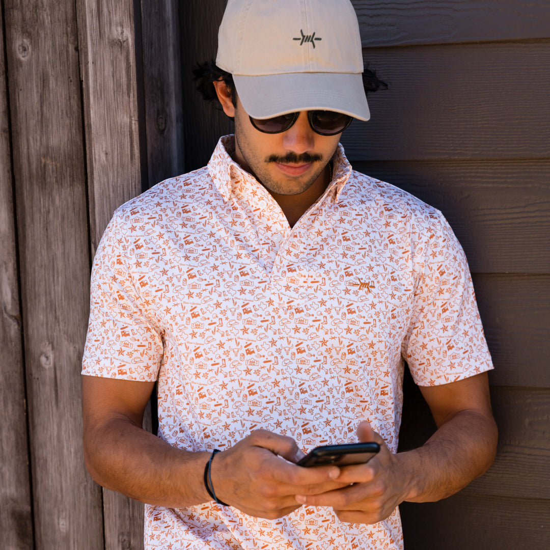 Texas Traditions Polo Burnt Orange Texas Standard
