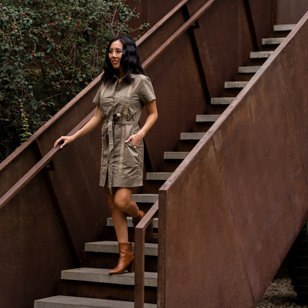 Texas Standard Texas Standard Tejas Guayabera Dress - Agave Oro / Brown / XS / Men's / Brown / XS / Women's Texas Standard Texas Standard Tejas Guayabera Dress - Agave Oro / Brown / XS / Men's / Brown / XS / Women's