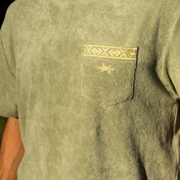 Terlingua Terry Cloth Tee - Agave Green