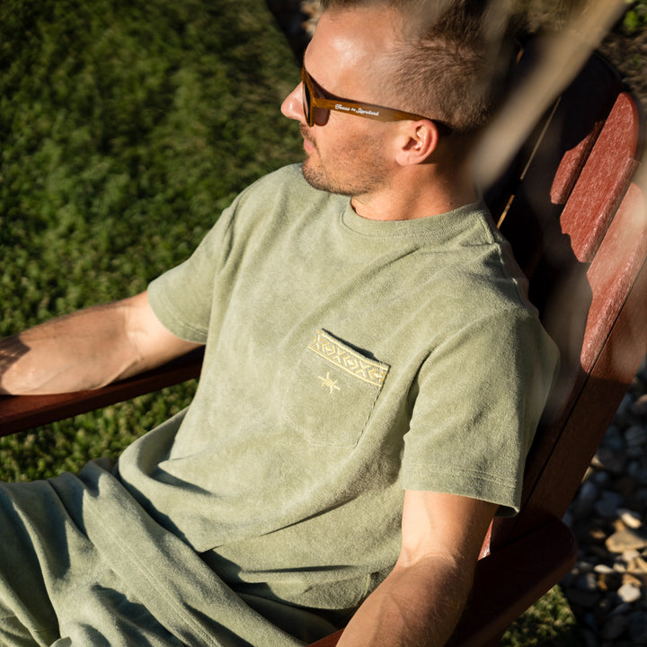 Terlingua Terry Cloth Tee - Agave Green