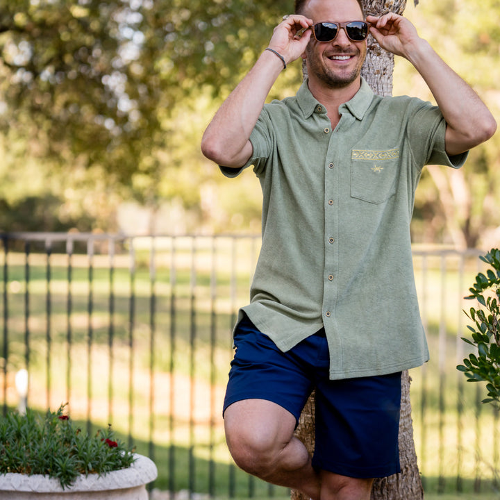 Terlingua Terry Cloth Shirt - Agave Green