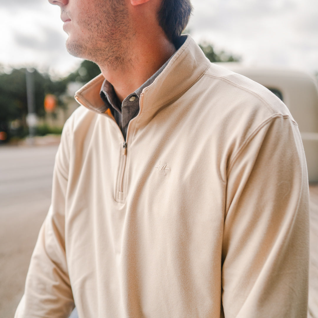 Performance Hybrid Quarter Zip - Sandstone