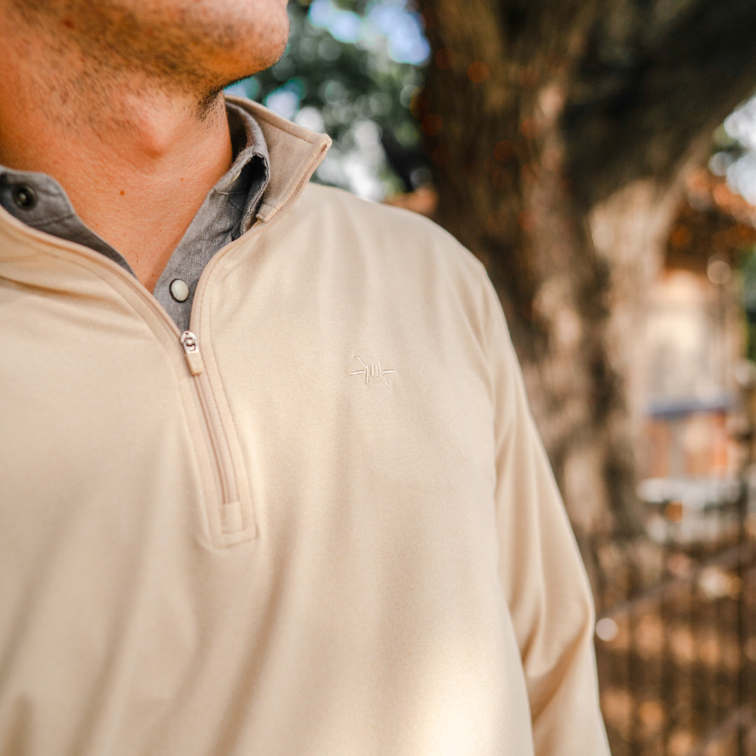 Performance Hybrid Quarter Zip - Sandstone