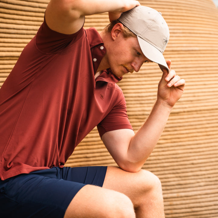 Modern Western Polo - Maroon