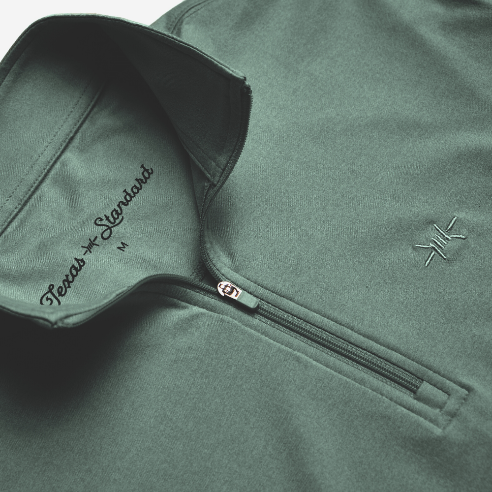 Performance Hybrid Quarter Zip - Hunter Green