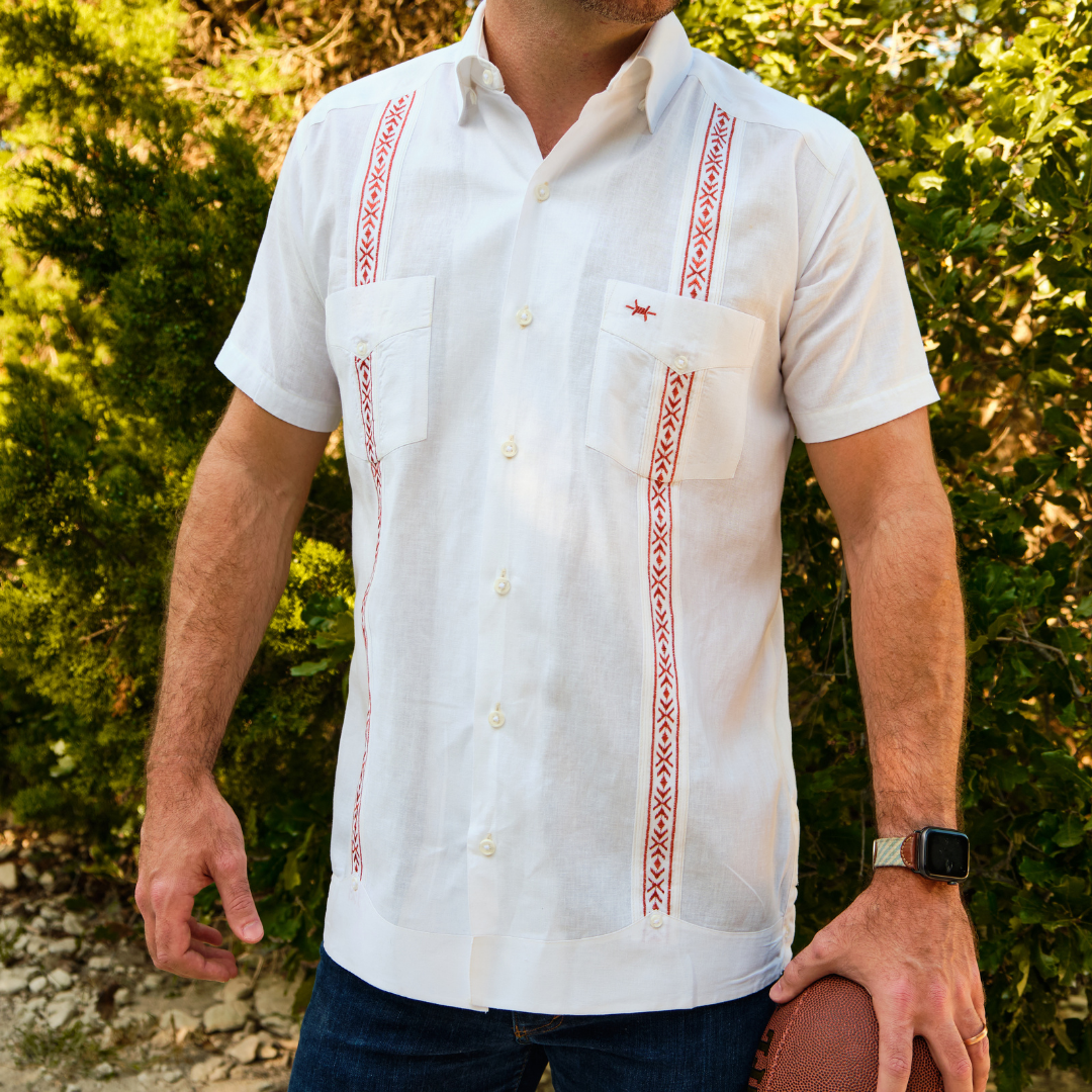 Tejas Guayabera - Burnt Orange