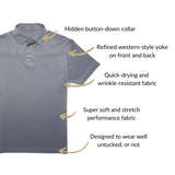 Modern Western Polo - Gunpowder Gray