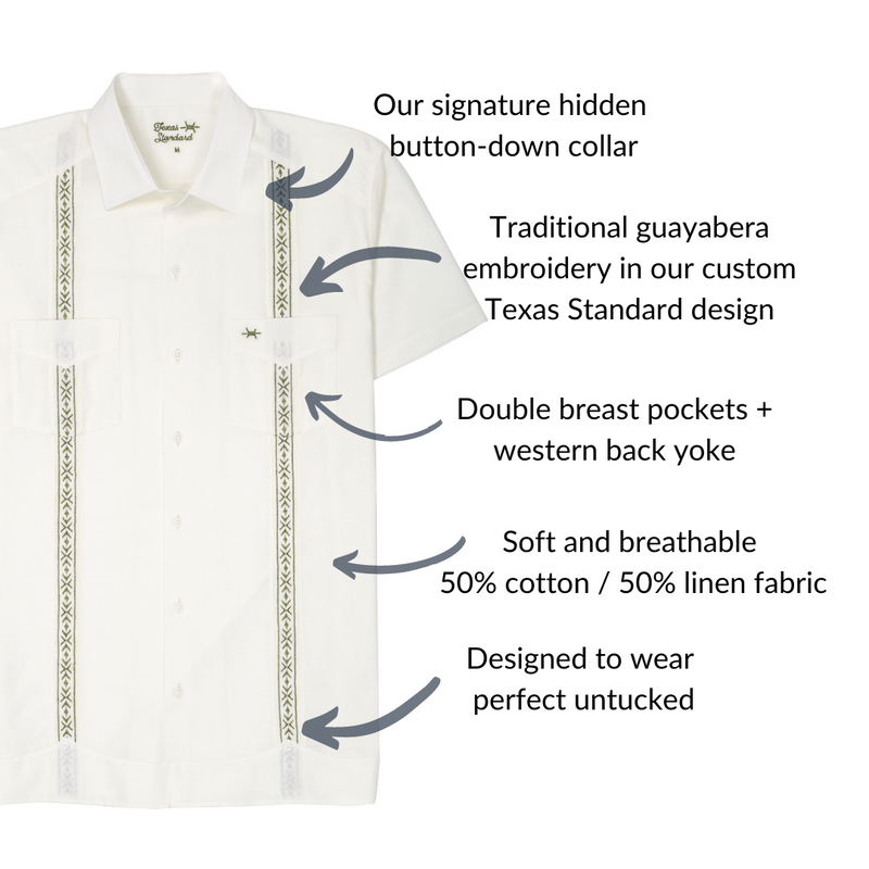 Tejas Guayabera - Flores