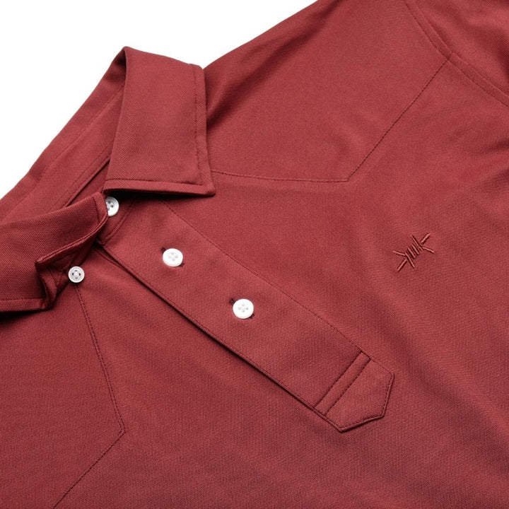 Modern Western Polo - Maroon