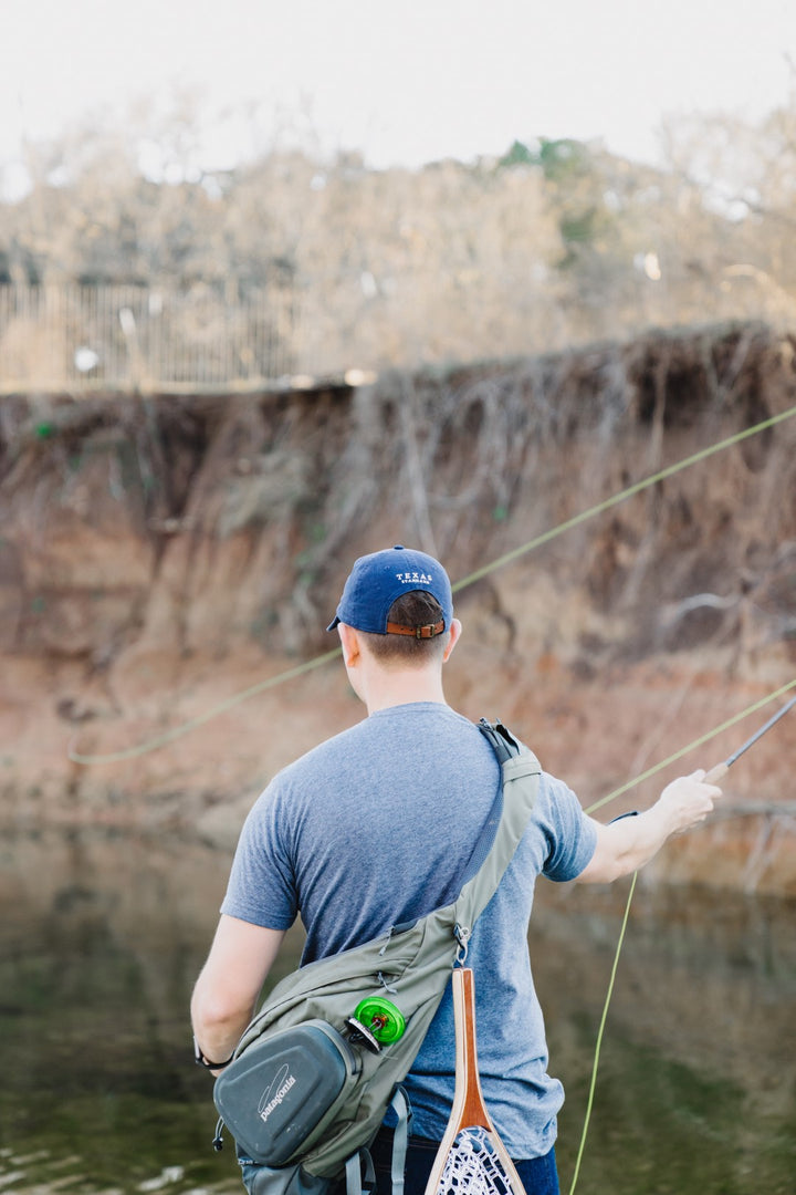 Performance Hybrid Tee - Heather Navy - Texas Standard