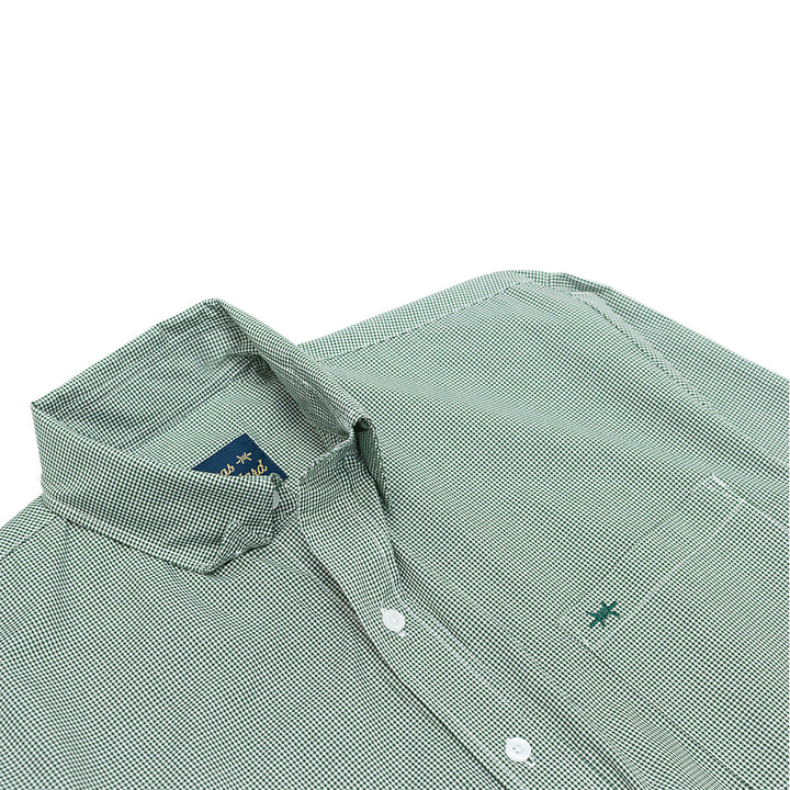 Gameday Sport Shirt - Green Microcheck