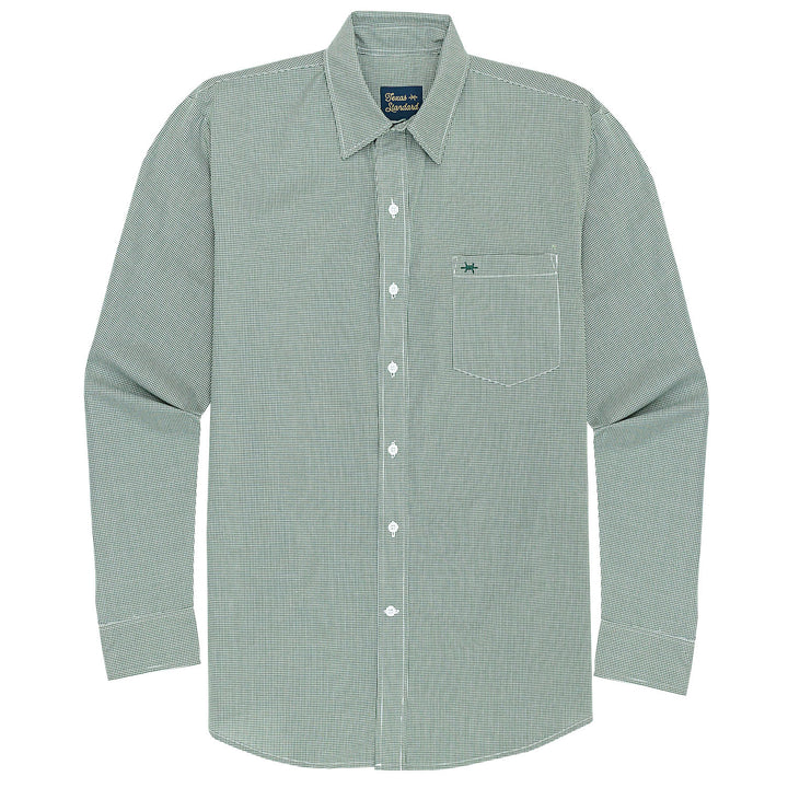 Gameday Sport Shirt - Green Microcheck