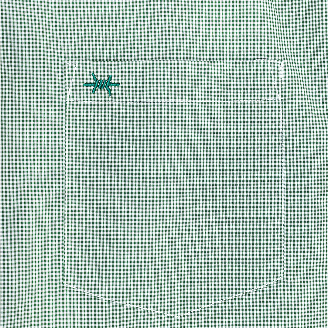 Gameday Sport Shirt - Green Microcheck