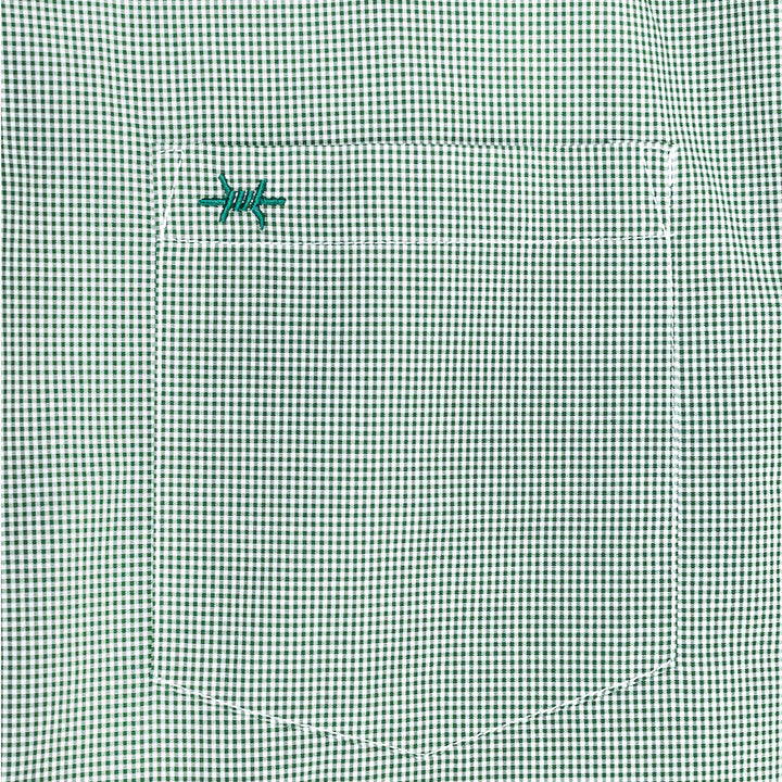 Gameday Sport Shirt - Green Microcheck