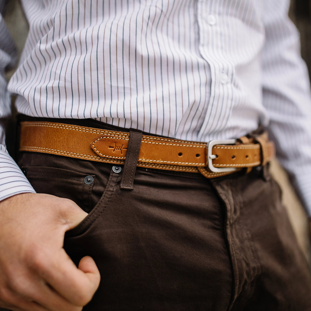 Texas Standard Modern Ranger Belt - Lowlands Tan / Brn / 34 / Men's